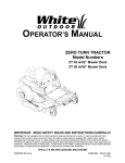 MTD ZT 42 Lawn Mower User Manual