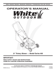 MTD Series 400 Lawn Mower User Manual