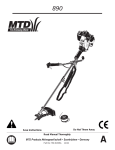 MTD 890 Trimmer User Manual