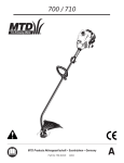 MTD 700 Trimmer User Manual