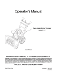 MTD 6FE Snow Blower User Manual