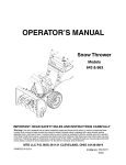 MTD 643 Snow Blower User Manual