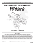 MTD 510 Log Splitter User Manual