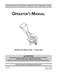 MTD 250 Series Tiller User Manual