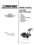 MTD 12211 Tiller User Manual