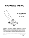 MTD 080 Thru 099 Lawn Mower User Manual
