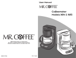 Mr. Coffee AR4 Coffeemaker User Manual
