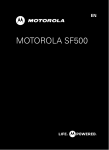Motorola SF500 Headphones User Manual