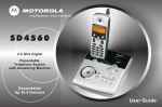 Motorola sd4560 Answering Machine User Manual