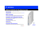Motorola SBG900 Network Card User Manual