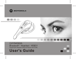 Motorola HS801 Headphones User Manual