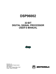 Motorola DSP96002 Stereo System User Manual