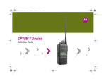 Motorola CP185 Radio User Manual