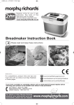 Morphy Richards BM48324 Bread Maker User Manual