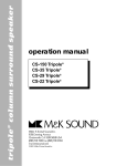 MK Sound CS-150 Speaker System User Manual