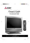 Mitsubishi Electronics LT-2220 Flat Panel Television User Manual