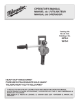 Milwaukee 1670-1 Drill User Manual