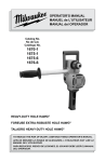 Milwaukee 0756-20 Drill User Manual