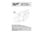 Milwaukee 0729-20 Saw User Manual