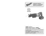 Milwaukee 0719-20 Saw User Manual