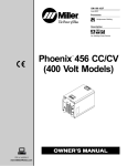 Miller Electric 456 CC Welder User Manual