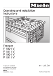 Miele F1801VI Freezer User Manual