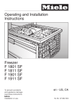 Miele F1801SF Freezer User Manual