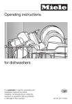 Miele dishwashers Dishwasher User Manual