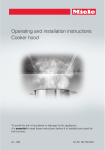 Miele 09 730 840 Ventilation Hood User Manual