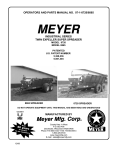 Meyer 8720 Spreader User Manual