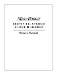 Mesa/Boogie Rectifier Stereo Stereo Amplifier User Manual
