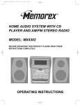 Memorex MX4302 Portable CD Player User Manual
