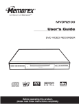 Memorex MVDR2100 DVD Player User Manual