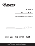 Memorex MVD2042 DVD Player User Manual