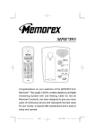 Memorex MPH7895 Cordless Telephone User Manual