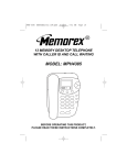 Memorex MPH4385 Telephone User Manual