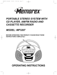 Memorex MP3207 CD Player User Manual