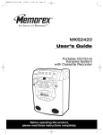 Memorex MKS2420 Portable CD Player User Manual