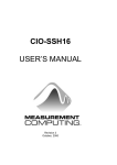 Measurement Specialties CIO-SSH16 Computer Hardware User Manual
