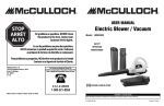 McCulloch MCB2205 Blower User Manual