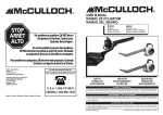 McCulloch MB3200 Blower User Manual