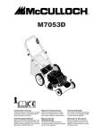 McCulloch M7053D Lawn Mower User Manual