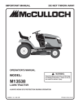 McCulloch 41AY82AR777 Chainsaw User Manual