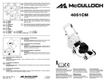 McCulloch 4051CM Lawn Mower User Manual