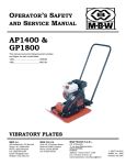 MBW AP1400 Bouncy Seat User Manual