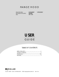 Maytag UXT5230AD Ventilation Hood User Manual
