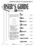 Maytag MAV-12 Washer User Manual