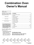 Maytag Combination Oven Microwave Oven User Manual