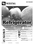 Maytag 3013912910 Refrigerator User Manual