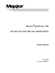 Maxtor 300 Computer Drive User Manual